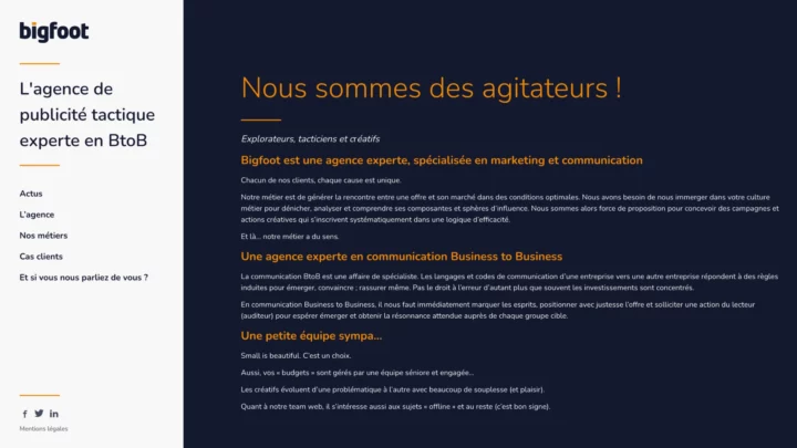 meilleures agences marketing B2B bigfoot